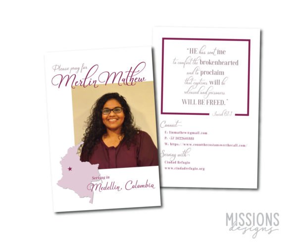 Serif Title Prayer Card